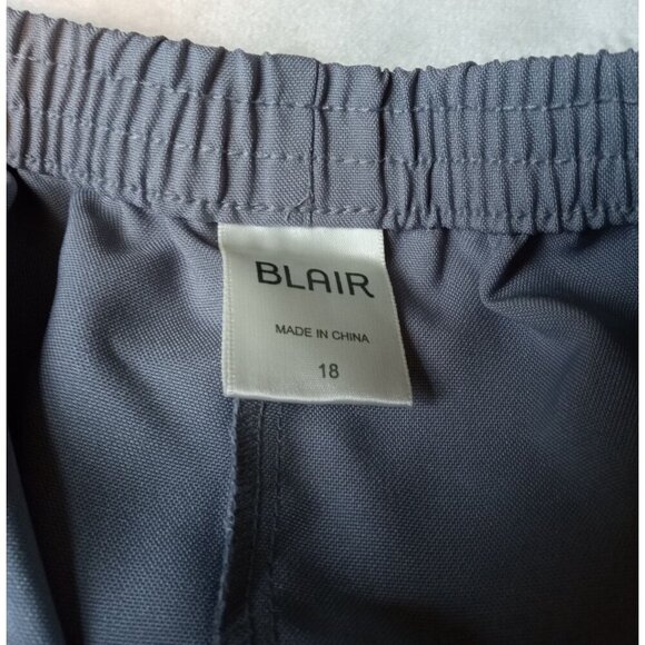 Blair Womens Straight Leg Pull On Pants Gray Elastic Waist 18 with pocke… - Picture 7 of 10